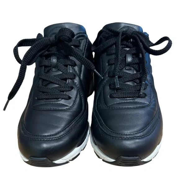 SOLD‼️Chanel Sneakers Black and White Leather 100% Authentic - Picture 5 of 16